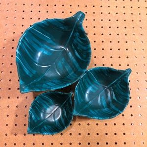 Opalhouse Melamine Nesting Bowls - Palm Leaf Design - Green